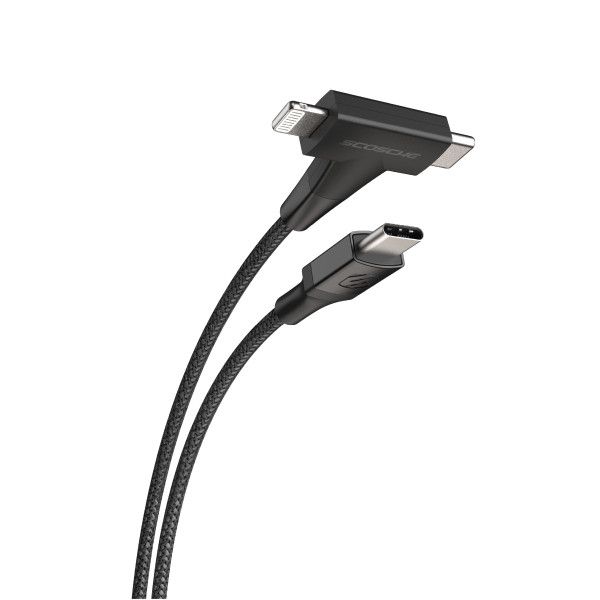 Datakabel StrikeLine™ usbC -- 2-in-1 USB-C/Lightning Schwart