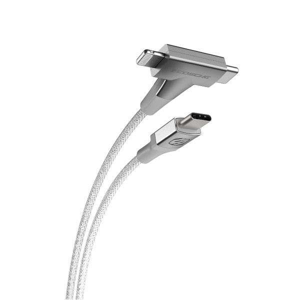 Datakabel StrikeLine™ usbC -- 2-in-1 USB-C/Lightning Weiss
