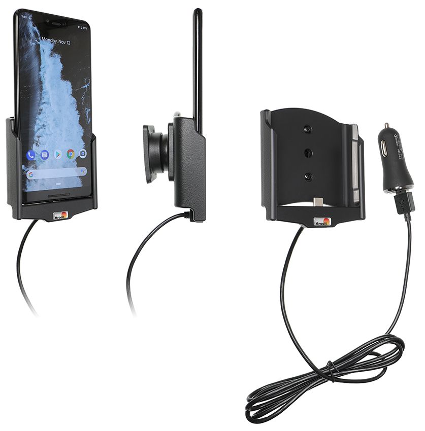 Brodit Aktive Halter Google Pixel 3 XL USB zig.stecker
