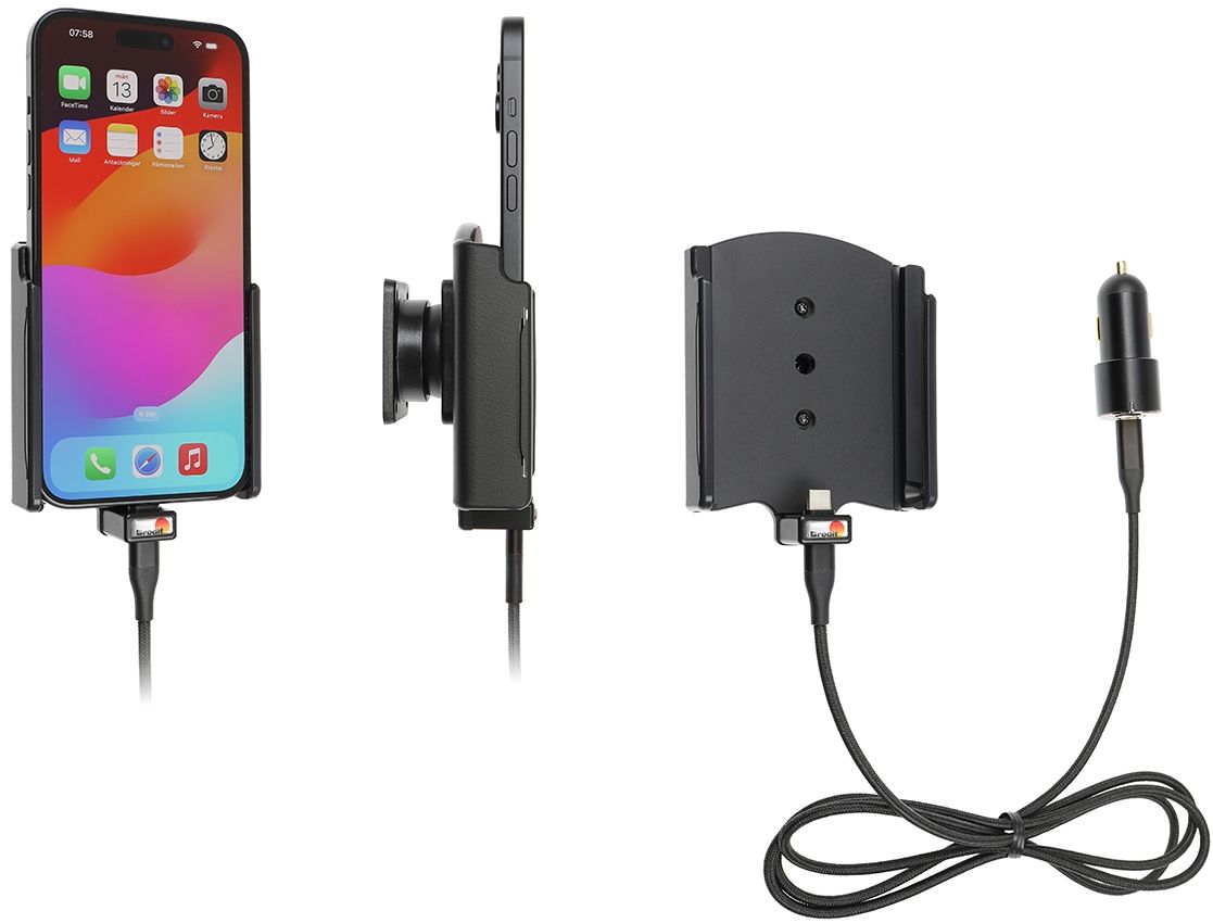 Brodit Aktive Halter Apple iPhone 15 Plus USB zig.st.
