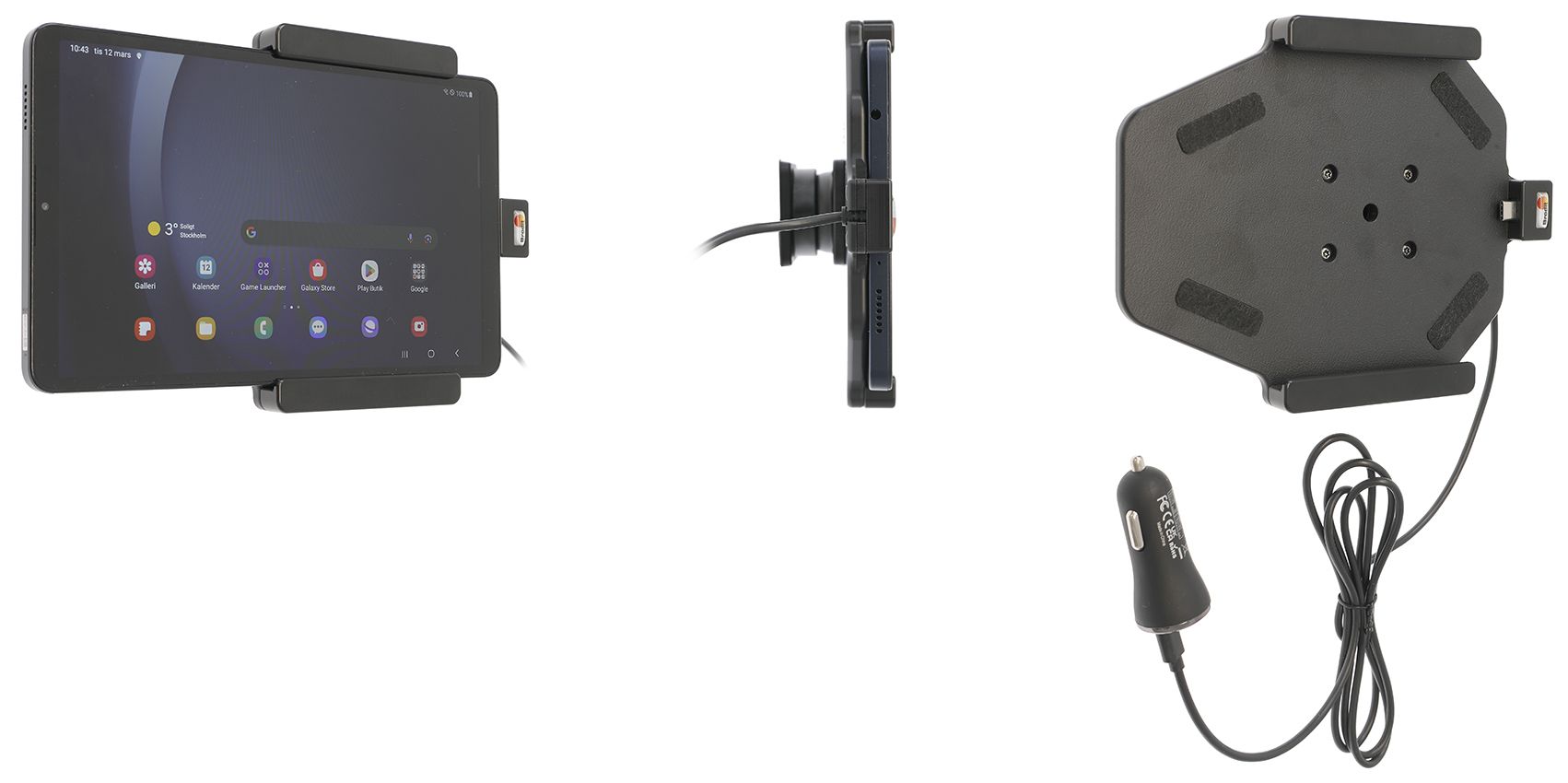 Brodit Aktive Halter Samsung Tab A9/A11 8.7" USB zig.stecker