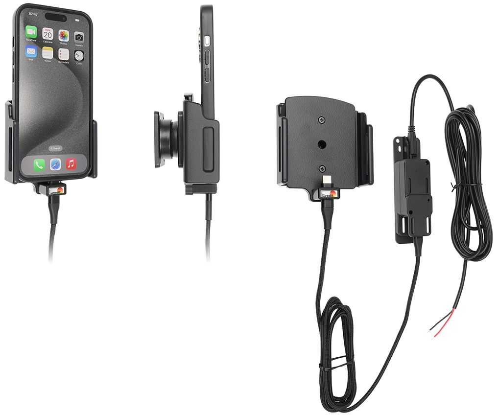 Brodit Festeinb.HalteriPhone 15/15 Pr einstellb.70-83/6-10mm
